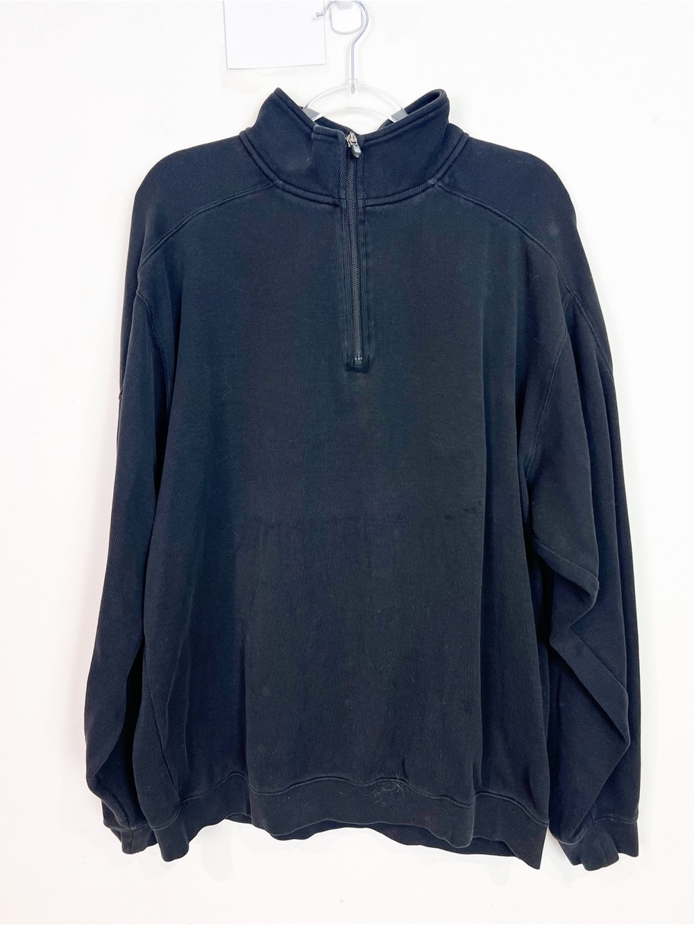 CUTTER & BUCK BLACK LONG SLEEVE 1/4 ZIP PULLOVER SWEATSHIRT SZ XXL